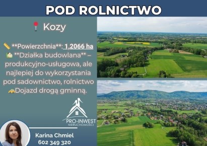 działka na sprzedaż - Kozy, Rzeczna